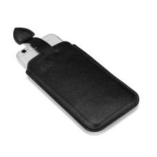 iPhone 6 / 7 Leather Sleeve in Black Saffiano & Black Suede