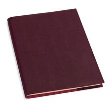 A4 Refillable Leather Journal in Burgundy Saffiano