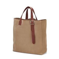 Editor's 'A' Tote in Fog Nubuck & Smooth Tan