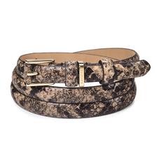 Ladies Skinny Westbourne Belt in Tan Snake