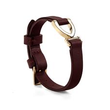 Stirrup Bracelet in Smooth Burgundy