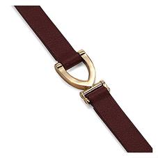 Stirrup Bracelet in Smooth Burgundy