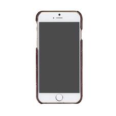 iPhone 7 Plus Leather Cover in Deep Shine Amazon Brown Croc & Black Suede
