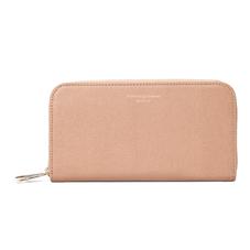 Continental Clutch Zip Wallet in Deer Saffiano