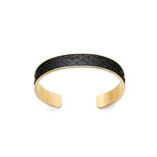 Cleopatra Skinny Cuff Bracelet in Black Python