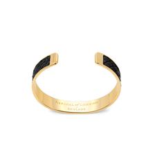 Cleopatra Skinny Cuff Bracelet in Black Python