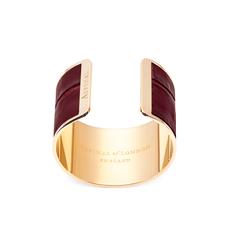 Cleopatra Cuff Bracelet in Deep Shine Bordeaux Croc