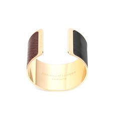 Minerva Cuff Bracelet in Black, Leopard & Brown Snake