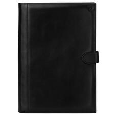 A4 Conference Portfolio in Smooth Black & Cobalt Suede