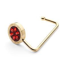 Aspinal Handbag Hook in Gold Snake Leather & Multi Coloured SWAROVSKI ELEMENTS