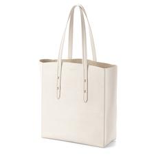 Aspinal Essential Tote in Ivory Saffiano & Smooth Ivory