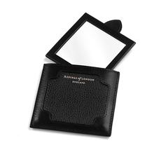 Marylebone Compact Mirror in Black Pebble