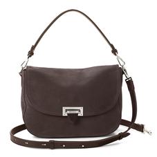 Slouchy Saddle Bag in Smokey Grey Nubuck