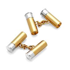 Sterling Silver & Gold Plated Double Cartridge Cufflinks