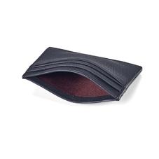 Slim Credit Card Case in Navy Pebble