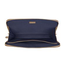 Zipped Laptop Case in Camel Saffiano