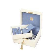 Bijou Jewellery Box in Deep Shine Ivory Small Croc