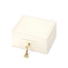 Bijou Jewellery Box in Deep Shine Ivory Small Croc