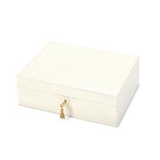 Grand Luxe Jewellery Box in Deep Shine Ivory Croc