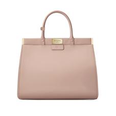 Large Florence Snap Bag in Smooth Soft Taupe