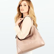 Aspinal Hobo Bag in Soft Taupe Pebble