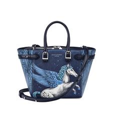 Mini Marylebone Tote in Pegasus Print & Blue Moon Polish