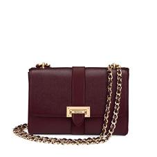 Large Lottie Bag in Burgundy Saffiano