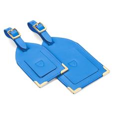 Set of 2 Luggage Tags in Smooth Forget Me Not