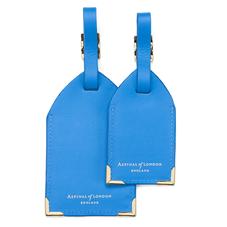 Set of 2 Luggage Tags in Smooth Forget Me Not