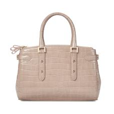 Brook Street Bag in Deep Shine Soft Taupe Croc