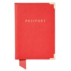 Passport Cover in Dahlia Saffiano
