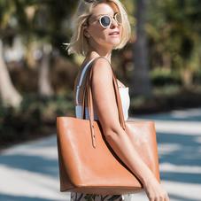 Regent Tote in Smooth Natural Tan