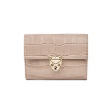Small Mayfair Purse in Deep Shine Soft Taupe Small Croc
