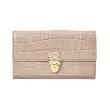 Mayfair Purse in Deep Shine Soft Taupe Croc