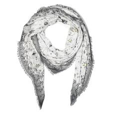 Pegasus Constellation Cashmere Blend Scarf in Ivory (55