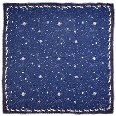 Pegasus Constellation Cashmere Blend Scarf in Midnight Blue (55