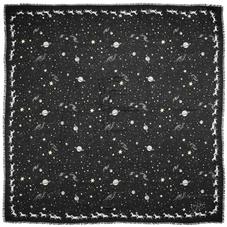 Pegasus Constellation Cashmere Blend Scarf in Black (55