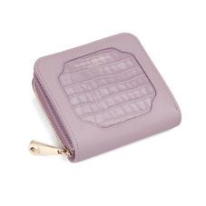 Marylebone Mini Purse in Deep Shine Lilac Small Croc & Smooth Lilac
