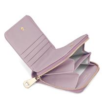 Marylebone Mini Purse in Deep Shine Lilac Small Croc & Smooth Lilac