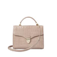 Mayfair Bag in Deep Shine Soft Taupe Croc