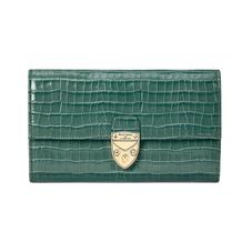 Mayfair Purse in Deep Shine Sage Small Croc