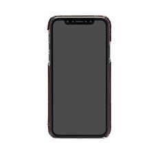 iPhone X Leather Cover in Deep Shine Amazon Brown Croc