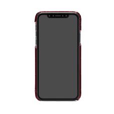 iPhone X Leather Cover in Deep Shine Bordeaux Croc