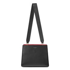 Small Ella Hobo in Black Pebble with Plain Strap
