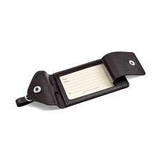 Aerodrome Luggage Tag in Dark Brown Pebble