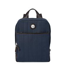 Aerodrome Backpack in Navy Canvas & Dark Brown Pebble