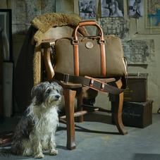 Aerodrome 48 Hour Mission Bag in Khaki Canvas & Smooth Tan