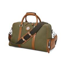 Aerodrome 48 Hour Mission Bag in Khaki Canvas & Smooth Tan