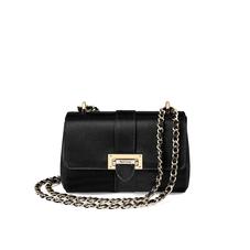 Micro Lottie Bag in Black Satin