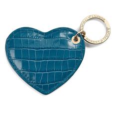 Heart Key Ring in Deep Shine Topaz Small Croc